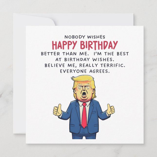 Cartão de Aniversário do Donald Trump (Frente)