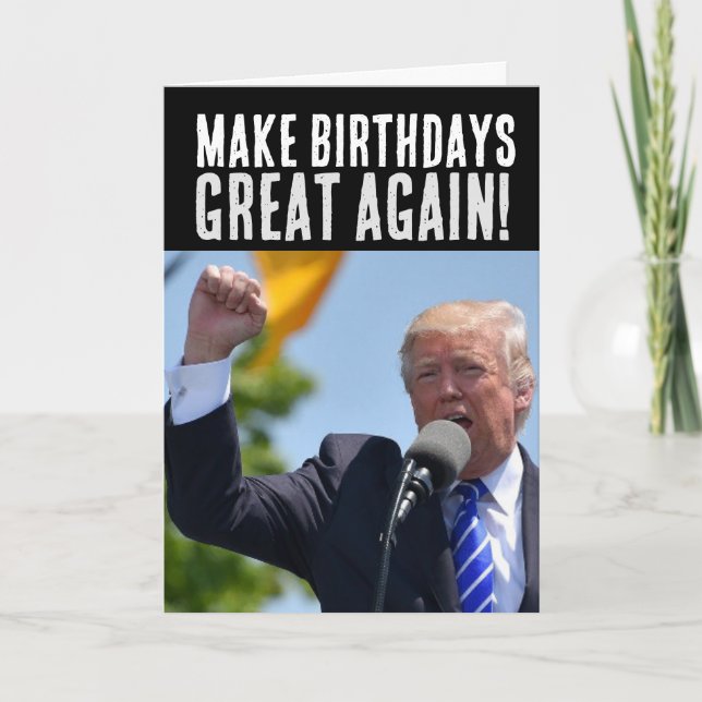 CARTÃO DE ANIVERSÁRIO DO DONALD TRUMP (Frente)