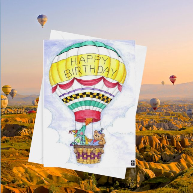 Cartão de aniversário do Dragon Balloon (Criador carregado)