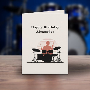 Cartão de Aniversário do Drummer
