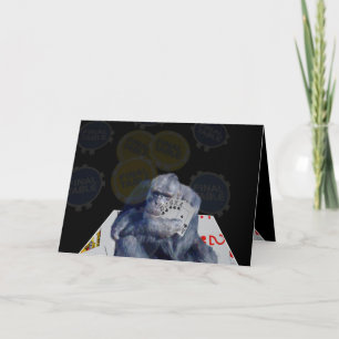 Cartão de aniversário do efeito do campeão 3D d