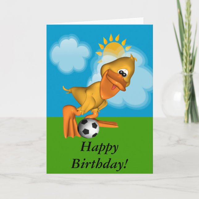 Cartão de Aniversário do Eggbert O Pato (Frente)