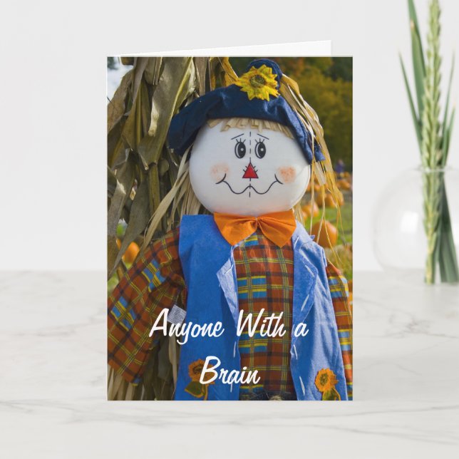 Cartão de aniversário do espantalho (Frente)