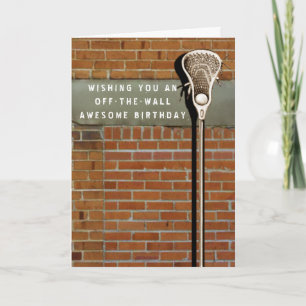 Cartão de aniversário do esporte Lacrosse