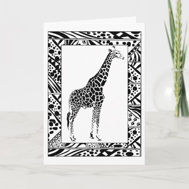 Cartão de Aniversário do Estudo Giraffe (Frente)