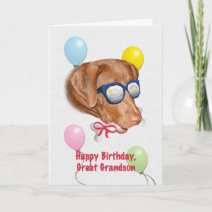 Cartão de Aniversário do excelente Avô com Cão Lab
