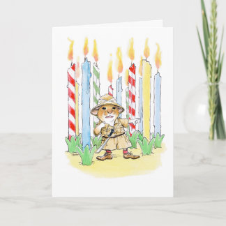 Cartão de aniversário do explorador