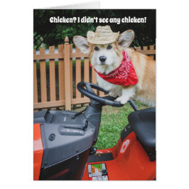 Cartão de Aniversário do Farmer Corgi