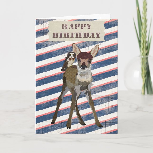 Cartão de Aniversário do FAWN e OWL (Frente)