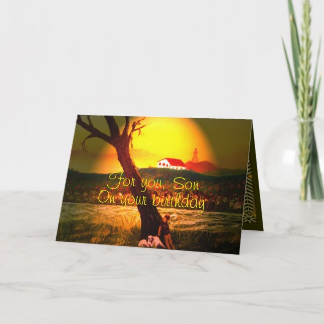 Cartão de Aniversário do Filho (Frente)