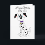 Cartão de Aniversário do Filho do Cão Dalmaciano<br><div class="desc">Cartão de saudação O projeto de cão Dalmaciano é um cartão de aniversário que você pode personalizar com qualquer texto de sua escolha. Se precisar de ajuda para personalizar,  entre em contato conosco através do link desta página. Cartão de aniversário de um cão Dalmático</div>
