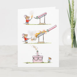 Cartão de aniversário do fogo-de-artifício