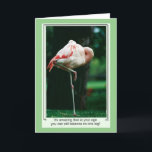 Cartão de Aniversário do Funny Flamingo<br><div class="desc">Alguém está ficando mais velho, e que melhor hora de enviar um cartão de aniversário engraçado, certo? Nosso "Cartão de Aniversário Engraçado" ajustado a conta por se divertir um pouco com os efeitos de se tornar um cidadão mais velho. Ou até mesmo para mandar para alguém que passou pela colina!...</div>
