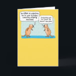 Cartão de Aniversário do Funny Otters<br><div class="desc">Aqui está um cartão de aniversário de desenho animado fofo e engraçado com um par de lontras — uma que gosta de trocadilhos e a outra que não gosta. Ah... o pelo está prestes a voar! Obrigado por escolher esta design original por © Chuck Ingwersen. Posto cartoons todos os dias...</div>