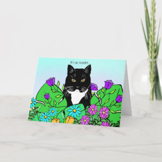 Cartão de Aniversário do Gato Engraçado