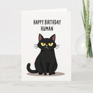 Cartão de Aniversário do Gato Mal-humorado