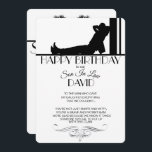 Cartão de Aniversário do Genro<br><div class="desc">Espero que você goste deste ótimo cartão de aniversário com imagens de silhueta do genro. Você pode alterar TODAS AS INFORMAÇÕES PESSOAIS no cartão de aniversário para atender às suas necessidades. Aproveite!
https://www.zazzle.com/store/artzdizigns</div>