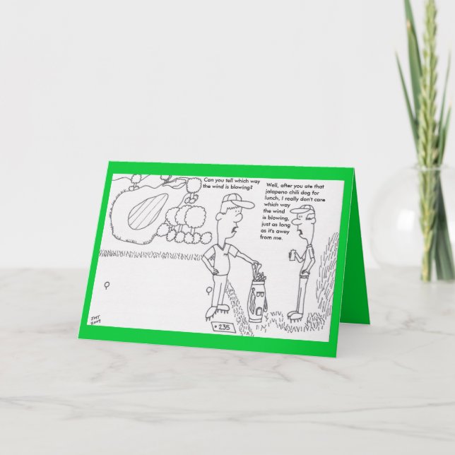 Cartão de aniversário do golfe (Frente)