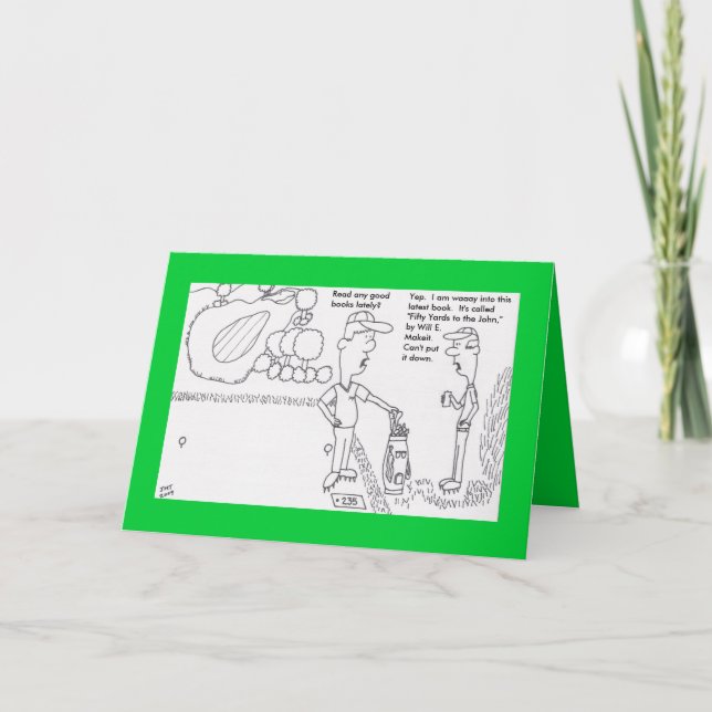 Cartão de aniversário do golfe (Frente)