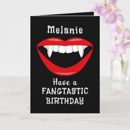 Cartão de Aniversário do Gótico Vampire Presas