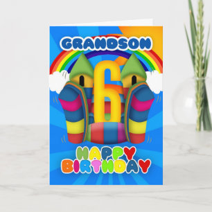 Cartão de Aniversário do Grandson 6 com Castelo de