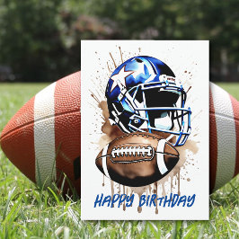 Cartão de Aniversário do Gridiron Football Waterco