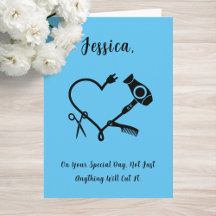 Cartão de Aniversário do Hairdresser