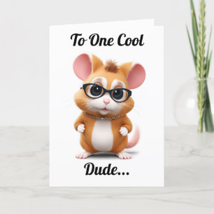 Cartão de aniversário do hamster Cool Dude