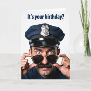 Cartão de Aniversário do Homem Bigodudo