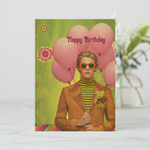 Cartão de Aniversário do Homem Legal Retroativo