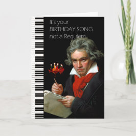 Cartão de aniversário do humor de Beethoven