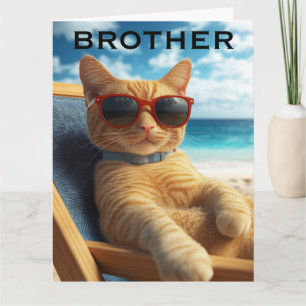 CARTÃO DE ANIVERSÁRIO DO IRMÃO GATO