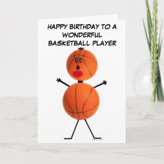 Cartão de Aniversário do Jogador de Basquete
