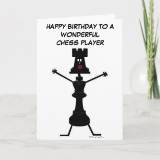 Cartão de Aniversário do Jogador de Xadrez