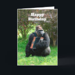 Cartão de Aniversário do Jogador Funny Gorilla Acc<br><div class="desc">Aqui está um cartão divertido para qualquer tocador de acordeão / acordeonista / fã de acordeão / fã de música de acordeão...  ummmm,  bem,  você entendeu a ideia. Imaginem-nos com este cartão divertido!</div>