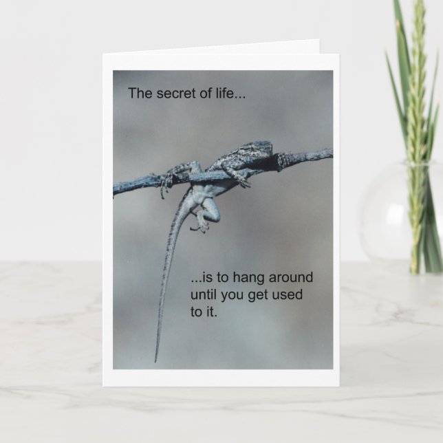 Cartão de aniversário do lagarto (Frente)