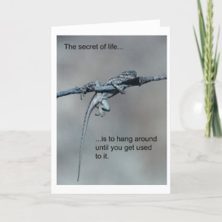 Cartão de aniversário do lagarto