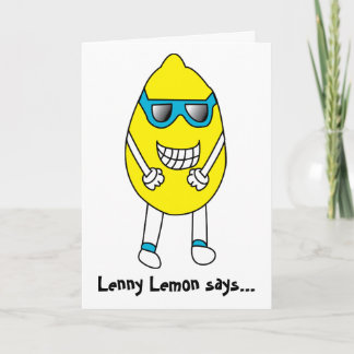 Cartão de aniversário do limão de Lenny