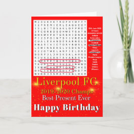 Cartão de aniversário do Liverpool Football
