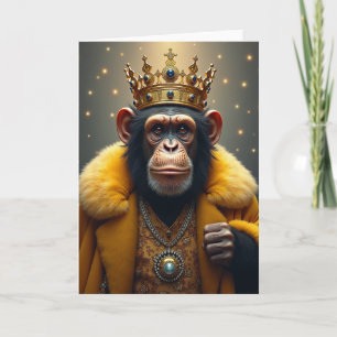 Cartão de Aniversário do Macaco Coroado