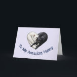 Cartão de aniversário do marido do coração do gato<br><div class="desc">Se você encontrou seu sócio do purrfect,  o deixa saiba este aniversário com este cartão de aniversário encantador,  caracterizando dois gatos em uma coração-forma.</div>