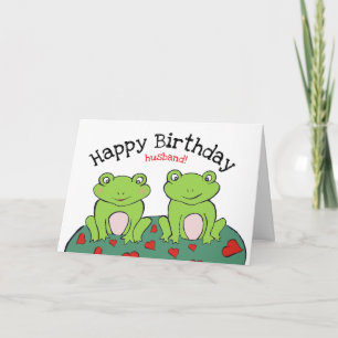 Cartão de aniversário do marido sapo
