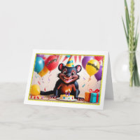 Cartão de Aniversário do Menino do Diabo Tasmânico