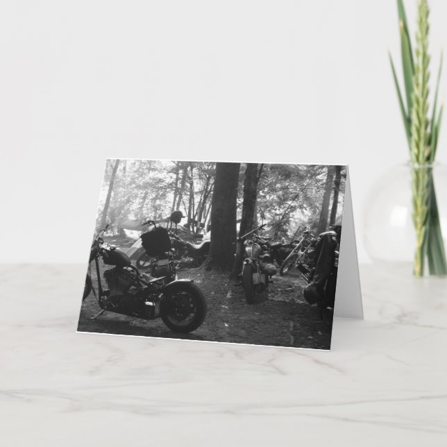 Cartão de aniversário do motociclista do amanhecer (Frente)