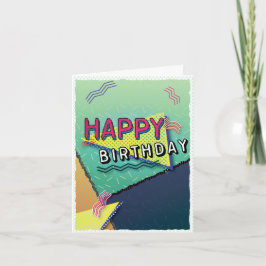 Cartão de Aniversário do Padrão do Tema do PARTIDO
