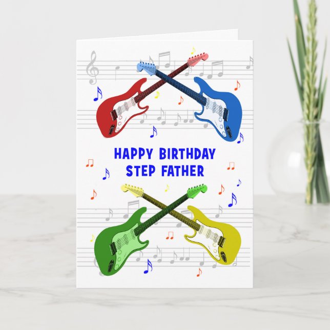 Cartão de Aniversário do Padre Guitars (Frente)