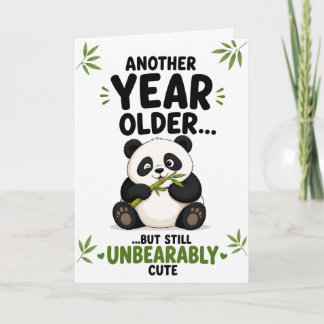 Cartão de Aniversário do Panda Engraçado – “Mais u