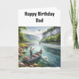 Cartão de Aniversário do Papai Pescador