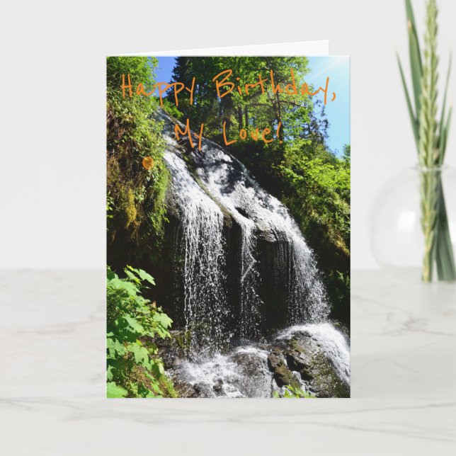 Cartão de Aniversário do Parceiro Romântico (Frente)