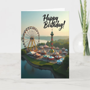 Cartão de Aniversário do Parque Festivo